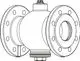 Technisches Gerät mit zwei Flanschen, einem zylindrischen Gehäuse und einer oberen Anschlussstelle. Hersteller ist IMI Hydronic Engineering.